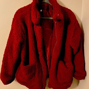Red Teddy Coat